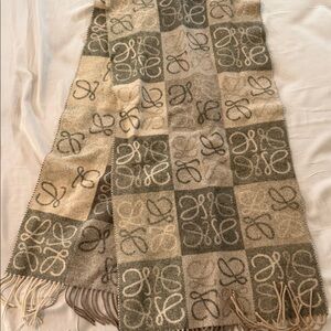 Loewe Green and Cream Scarf